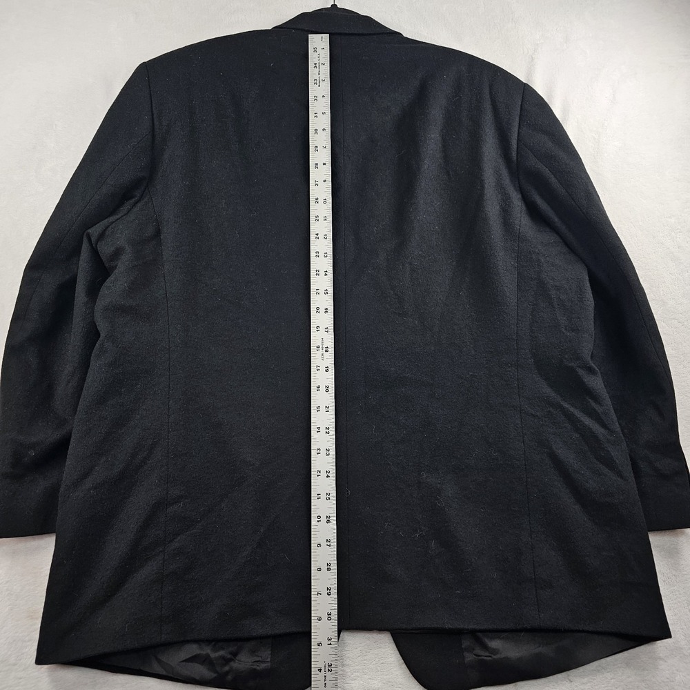 Pronto Uomo Sport Coat Men's 48R 100% Cashmere Flannel Black Blazer Jacket - Picture 13 of 13